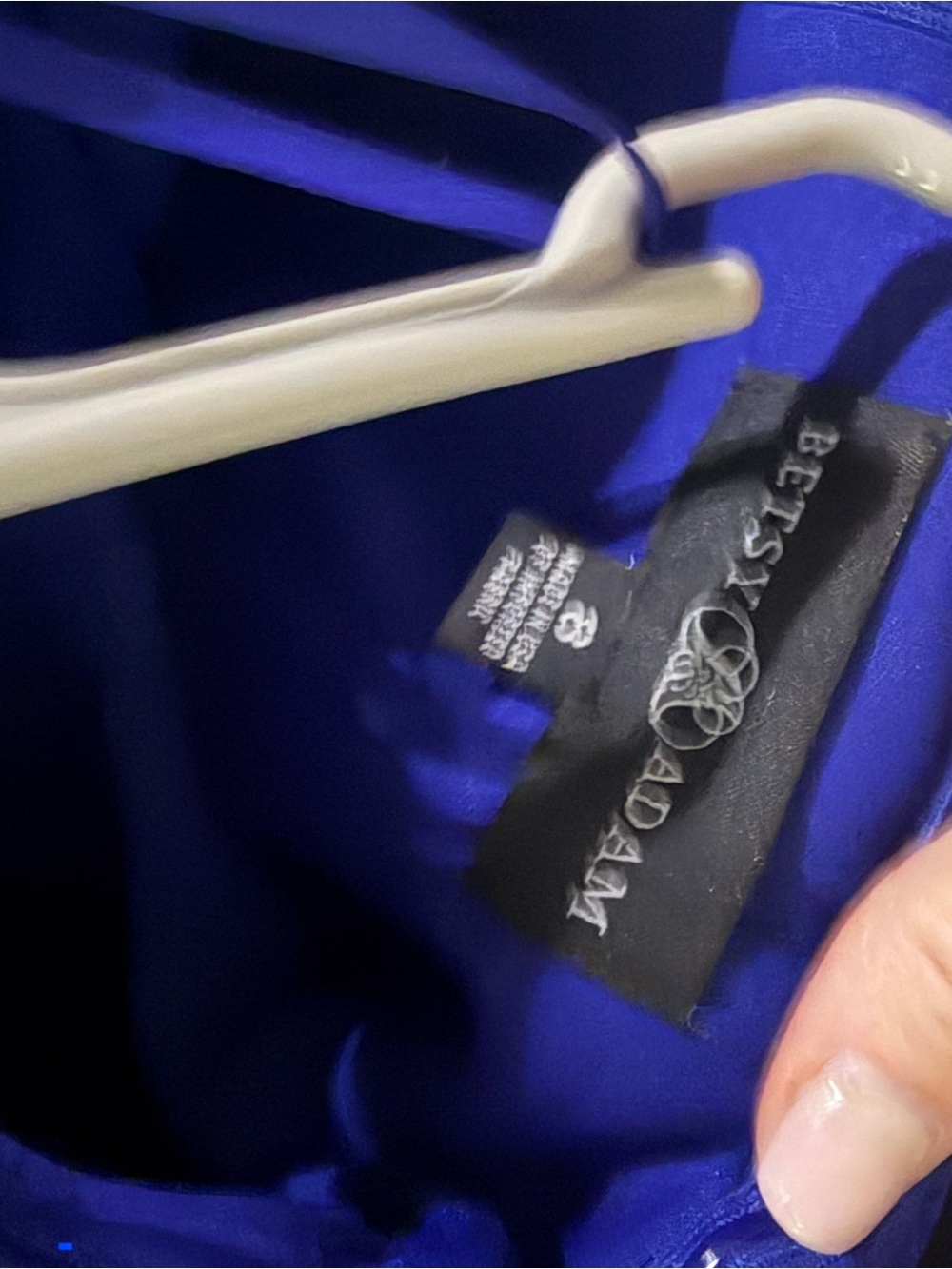 Royal Blue Ruffle Evening Dress - Picture 4 of 4